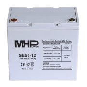 Baterie olověná  12V / 55 Ah  MHPower GE55-12 GEL