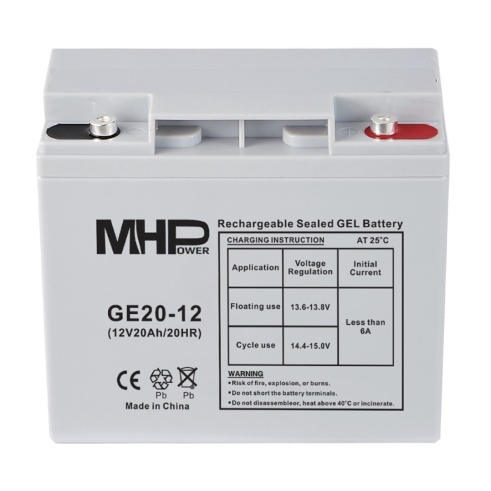 Baterie olověná  12V / 20 Ah  MHPower GE20-12 GEL