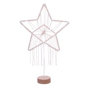 Solight LED vianočná hviezda stolná, pletená, 35x LED, 2x AAA