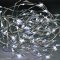 Solight vianočná reťaz strieborná, 30x mini LED, 3m, 3 x AA, studené svetlo