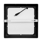 Solight LED mini panel CCT, prisazený, 18W, 1530lm, 3000K, 4000K, 6000K, štvorcový, čierna farba