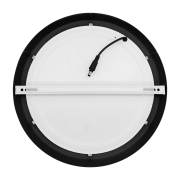 Solight LED mini panel CCT, prisazený, 24W, 1800lm, 3000K, 4000K, 6000K, okrúhly, čierna farba