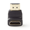 Redukce HDMI-HDMI úhlová 90° NEDIS CVGP34901BK