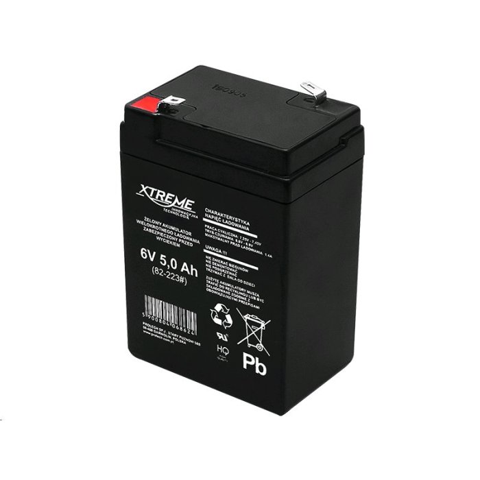 Baterie olověná   6V /  5,0Ah  XTREME / Enerwell bezúdržbový akumulátor