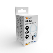 Solight LED žiarovka, miniglobe, 6W, E14, 6000K, 510lm