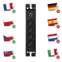 EMOS P54022 přepěťová ochrana 4 zásuvky + anténa, 2m, černá
