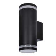 Solight LED vonkajšie nástenné osvetlenie Potenza, 2x GU10, čierna