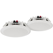 Pair of weatherproof PA ceiling speakers, heat-resistant up to 100 °C.