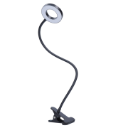 Solight LED stmievateľná stolná lampička s klipom, 300lm, nastaviteľná teplota svetla, USB