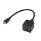 HDMI rozbočovač Cabletech ZLA0791 2x zásuvka - 1x konektor HDMI na kabelu 30cm | ZLA0791