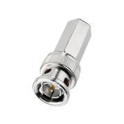 BNC screw plug for cables: Ø 6 mm, 75 Ω