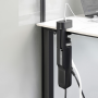 Solight 3z + USB A+C blok zásuviek na stôl, 2m, čierny, USB 20W PD