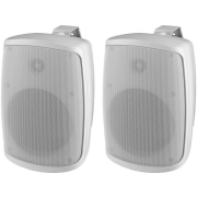 Pair of 2-way PA speaker systems, white