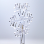 Solight LED záhradné osvetlenie, snehové vločky, 5ks, 15x LED, zapichovacie, 3xAA