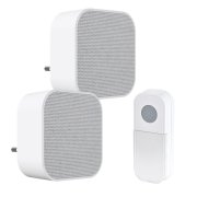 Solight 2x bezdrôtový zvonček, do zásuvky, 180m, biely, learning code