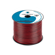 Kabel dvojlinka Cabletech  2x 1 mm / 100m  černo-rudá