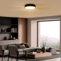 Solight LED osvetlenie s diaľkovým ovládačom Larios Black, 48W, 3360lm, 39cm, zmena chromatickosti,