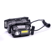 Solight LED čelové nabíjacie svietidlo, 3W + COB, 150lm + 60lm, Li-Ion