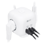Solight 3z + USB A+C predlžovací prívod - kocka, 2m, 3 x 1mm2, biely, vypínač