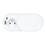 Solight 1z + USB A+C 20W PD vstavaná zásuvka s posuvným viečkom, 2m, matná biela