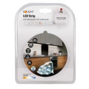 Solight LED svetelný pás s testrom, 5m, sada s 12V adaptérom, 4,8W/m, IP20, studená biela