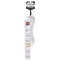 Solight predlžovací prívod 5m, 6 zásuviek, vypínač, 16A/3680W, PVC, biely