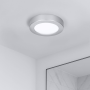 Solight LED mini panel kúpeľňový 2v1, 3CCT, podhľadový / prisadený, 12W, 1020lm, IP54, strieborna,