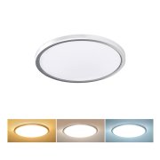 Solight LED osvetlenie Acate s ochranou proti vlhkosti, IP54, 18W, 1620lm, 3CCT, 22cm, strieborná