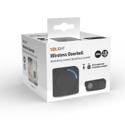 Solight bezdrôtový zvonček, do zásuvky, 200m, čierny, learning code