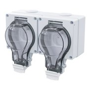 Solight dvojzásuvka IP66, vodotesná a prachotesná