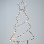 Solight LED vonkajšia dekorácia stromček, 85x LED, časovač, 68cm, 3x AA