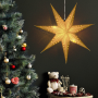 Solight LED vianočná hviezda zlatá, závesná, časovač, 60cm, 20x LED, 2x AA