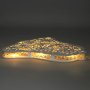 Solight LED drevený vianočný zvonček, 9x LED, biela, 30cm, časovač, 2x AA