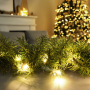Solight LED vianočná girlanda s ihličím, 5m, 80x LED, časovač, 3xAA, IP44