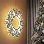 Solight LED drevený vianočný veniec, 10x LED, biela, 30cm, časovač, 2x AA