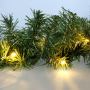 Solight LED vianočná girlanda s ihličím, 5m, 80x LED, časovač, 3xAA, IP44