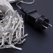 Solight LED vianočné záves, cencúle, 120 LED, 3m x 0,7m, prívod 6m, vonkajšie, teplé biele svetlo,