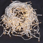 Solight LED vianočné záves, cencúle, 120 LED, 3m x 0,7m, prívod 6m, vonkajšie, teplé biele svetlo,