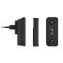 Solight 2x bezdrôtový zvonček, do zásuvky, 200m, čierny, learning code