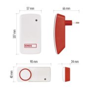 Domovní bezdrátový zvonek EMOS P5750.2R