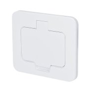 Solight vstavaná podlahová zásuvka, IP55, matná biela, obdĺžnikové viečko