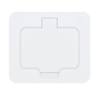 Solight vstavaná podlahová zásuvka, IP55, matná biela, obdĺžnikové viečko