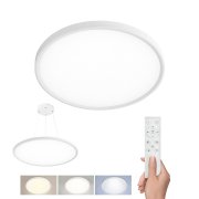 Solight LED osvetlenie s diaľkovým ovládačom Estela White, 40W, 4300lm, 50cm, URG