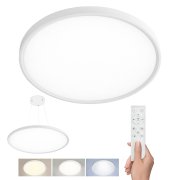 Solight LED osvetlenie s diaľkovým ovládačom Estela White, 50W, 5400lm, 60cm, URG