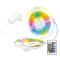 Solight LED SMD RGB pásik, sada s adaptérom, 3m, dialkový ovladač, 10W/m, multicolor