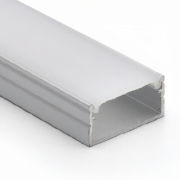 Solight hliníková lištal pre LED pásky 2, 18x9mm, mliečny difúzor, 1m