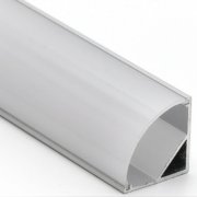 Solight hliníková lišta pre LED pásiky, rohová, 16x16mm, mliečny difúzor, 1m