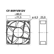 Monacor CF-80P/VB12V