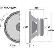Monacor SP-15A/402PA