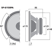Monacor SP-6/150PA